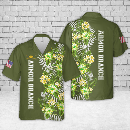 US Army Armor Branch Hawaiian Shirt