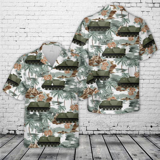 US Army Armored Personnel Carrier M113A1/2E "HOTROD" Hawaiian Shirt