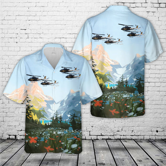 US Army Aviation Helicopter Demonstration Team Sky Soldiers Hawaiian Shirt
