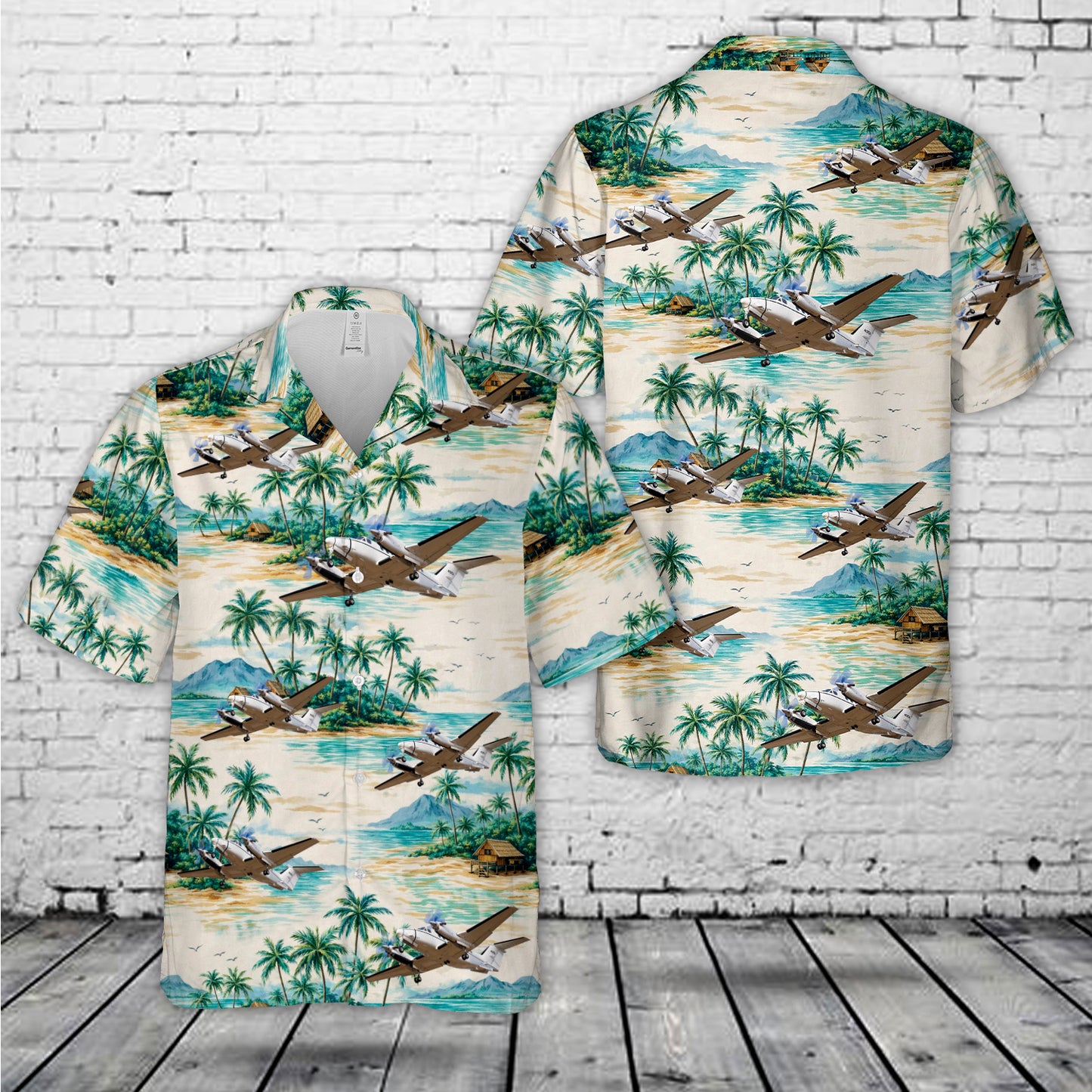 US Army Beechcraft C-12T Huron Hawaiian Shirt