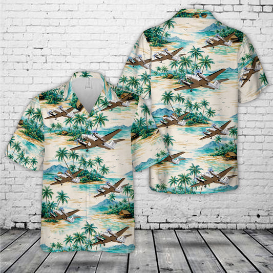 US Army Beechcraft C-12T Huron Hawaiian Shirt