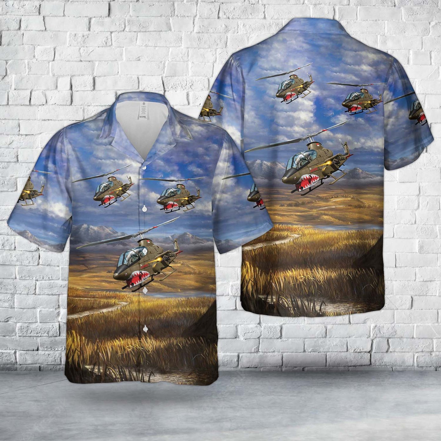US Army Bell AH-1G Cobra Hawaiian Shirt