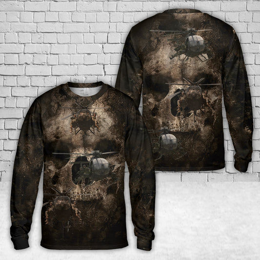 US Army MD Helicopters MH-6 Little Bird AOP Long Sleeve Shirt