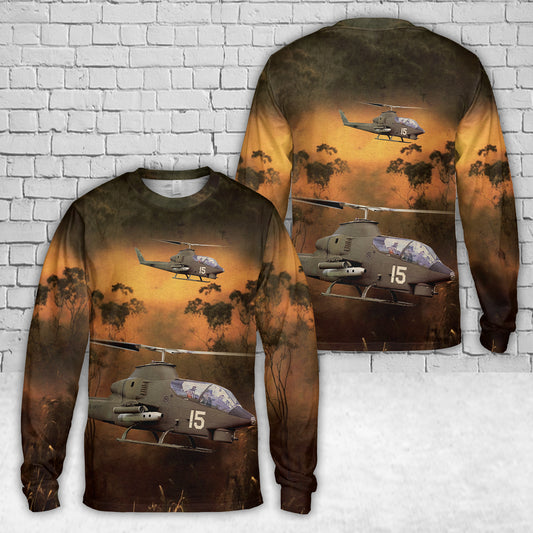 US Army Bell AH-1 Cobra AOP Long Sleeve Shirt