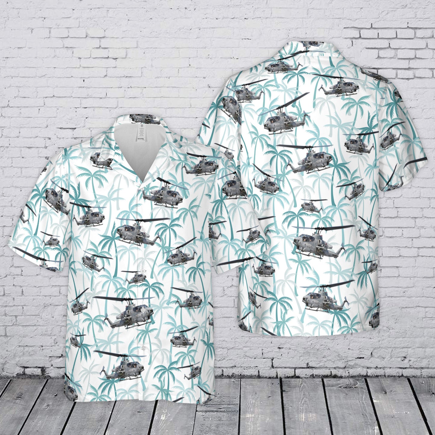 US Army Bell AH-1 SuperCobra Helicopter Hawaiian Shirt