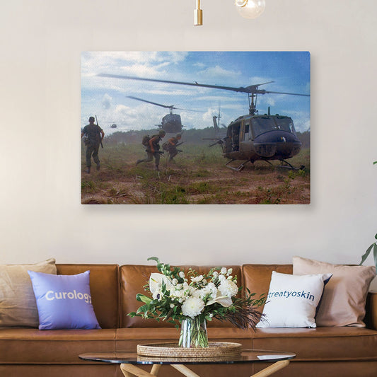 US Army Bell UH-1D Huey Vietnam War 1966 Canvas Print