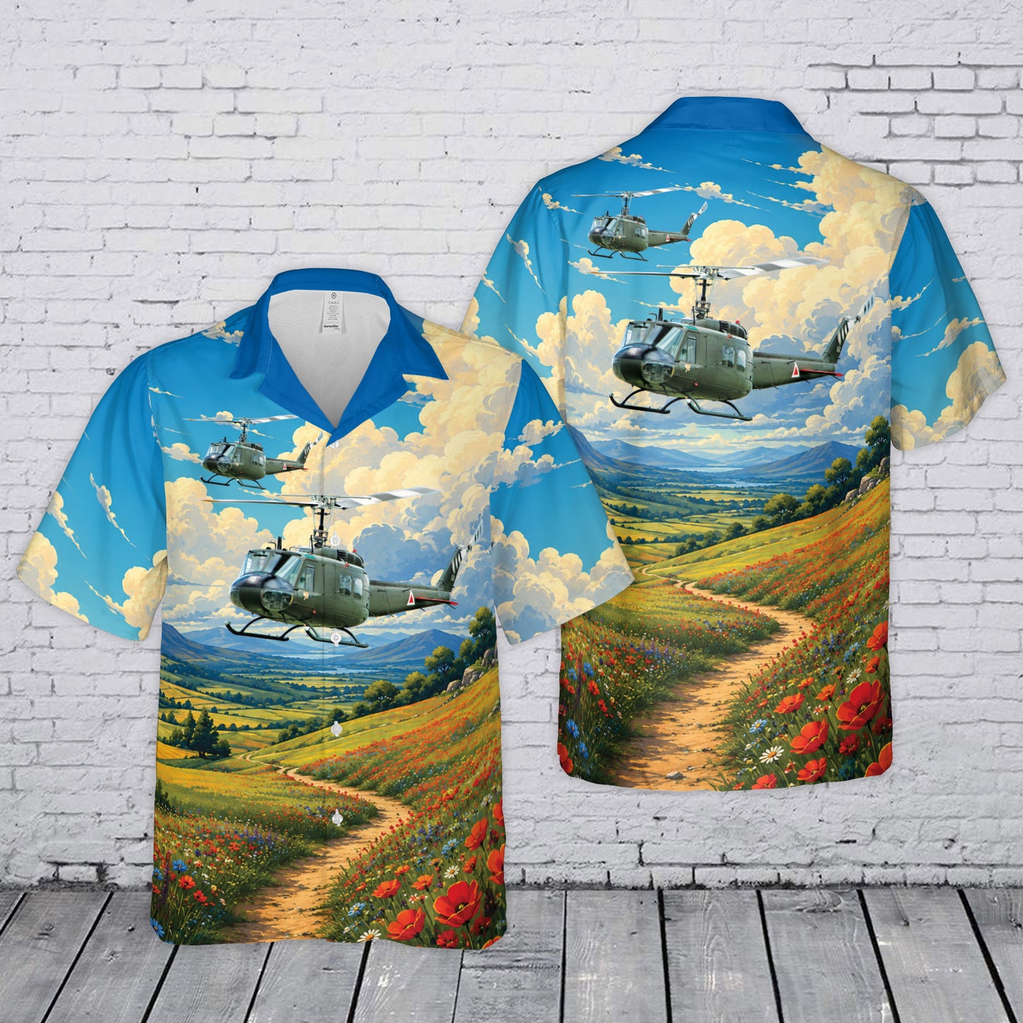 US Army Bell UH-1 Huey Hawaiian Shirt