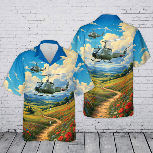US Army Bell UH-1 Huey Hawaiian Shirt