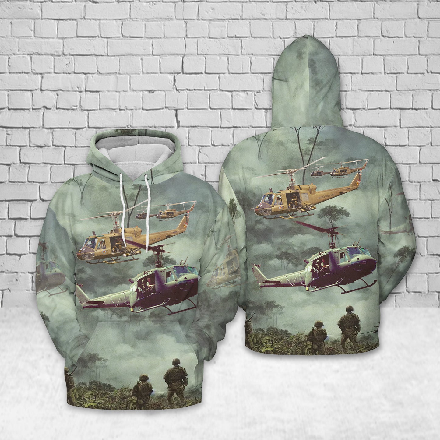 US Army Bell UH-1 Iroquois 3D Hoodie