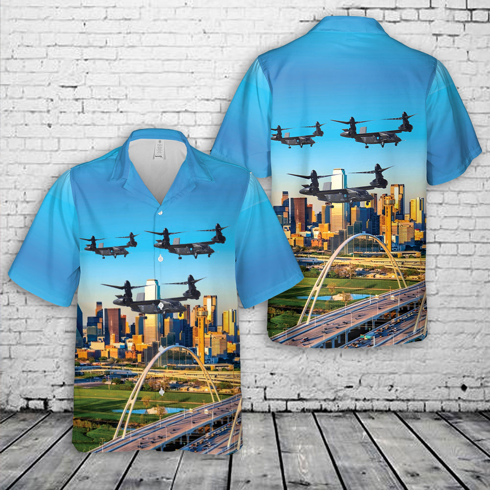 US Army Bell V-280 Valor Flying Over Fort Worth, Texas Hawaiian Shirt