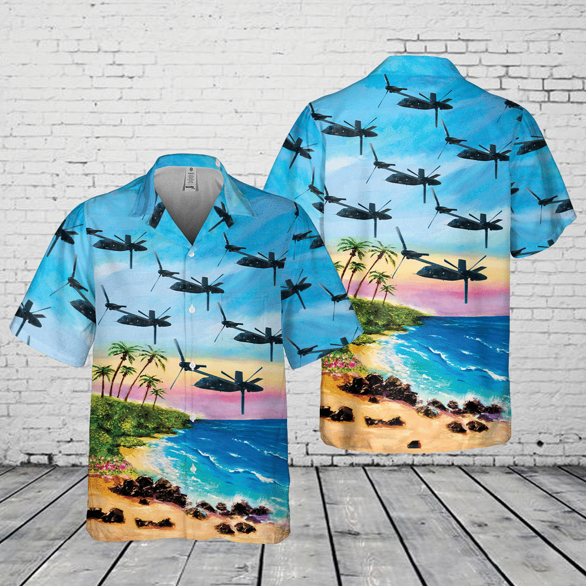 US Army Bell V-280 Valor Pocket Hawaiian Shirt