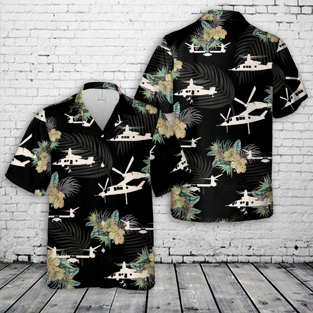 US Army Bell V-280 Valor Silhouette Hawaiian Shirt