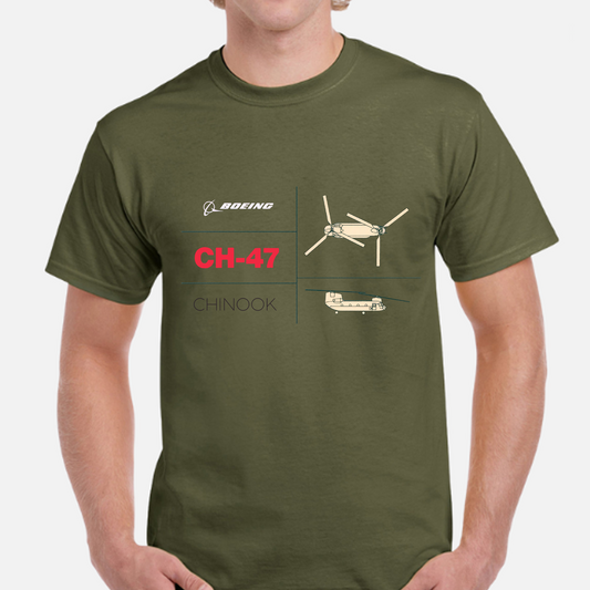 US Army Boeing CH-47 Chinook Classic Unisex T-Shirt Gildan 5000 (Made In US) DLHH1504PT06