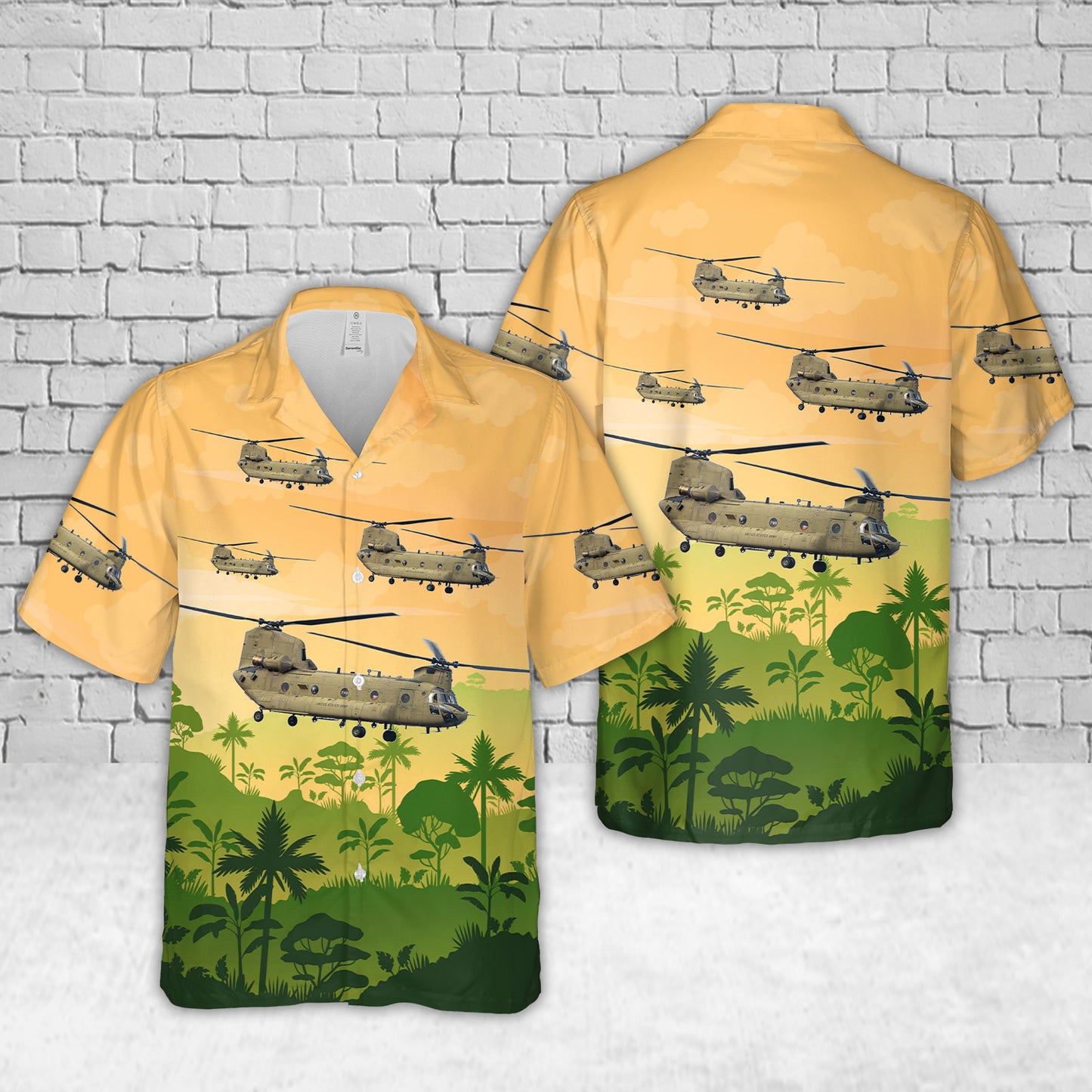 US Army National Guard CH-47F Chinook 169th Aviation Hawaiian Shirt