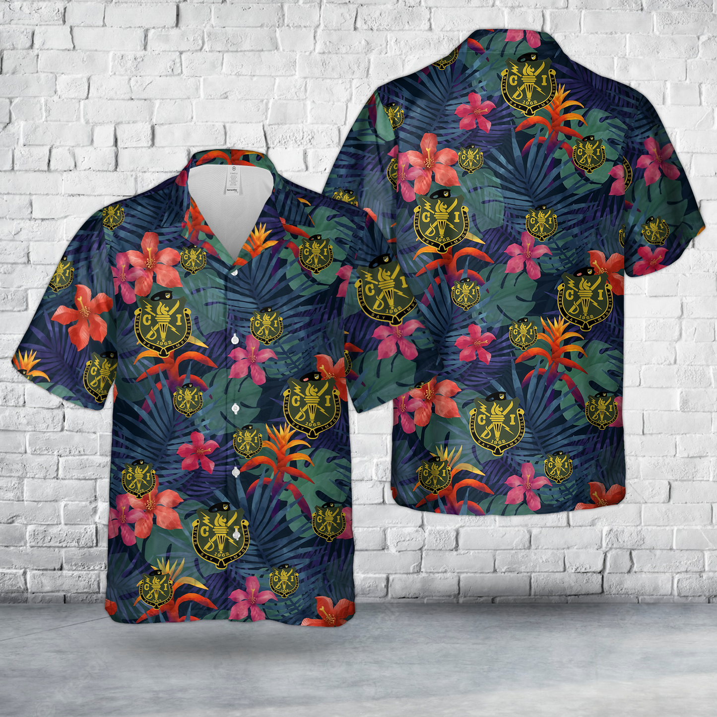 US Army CI Ranger Crest With The Shield Hawaiian Shirt