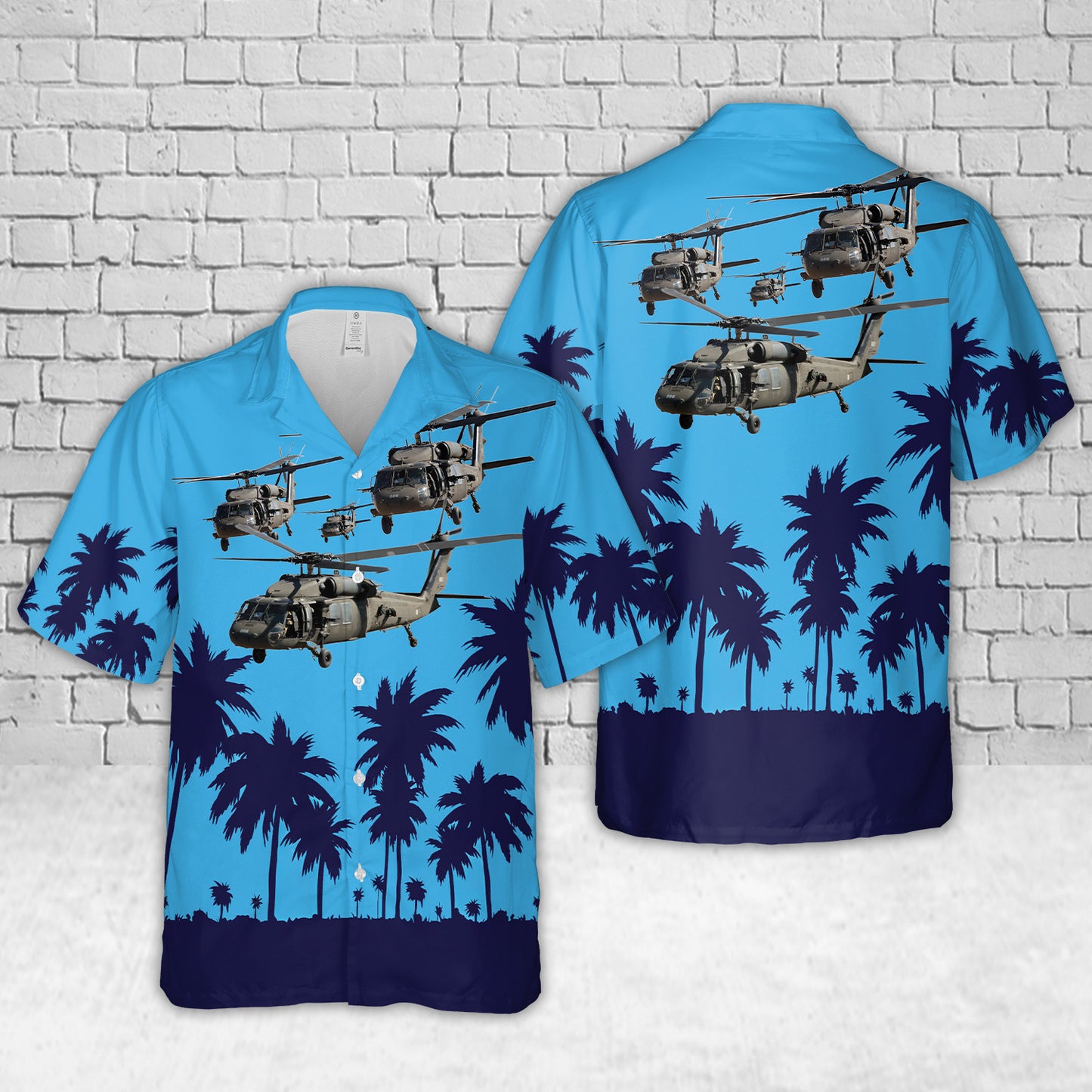 US Army California National Guard UH-60 Black Hawk helicopter Hawaiian Shirt