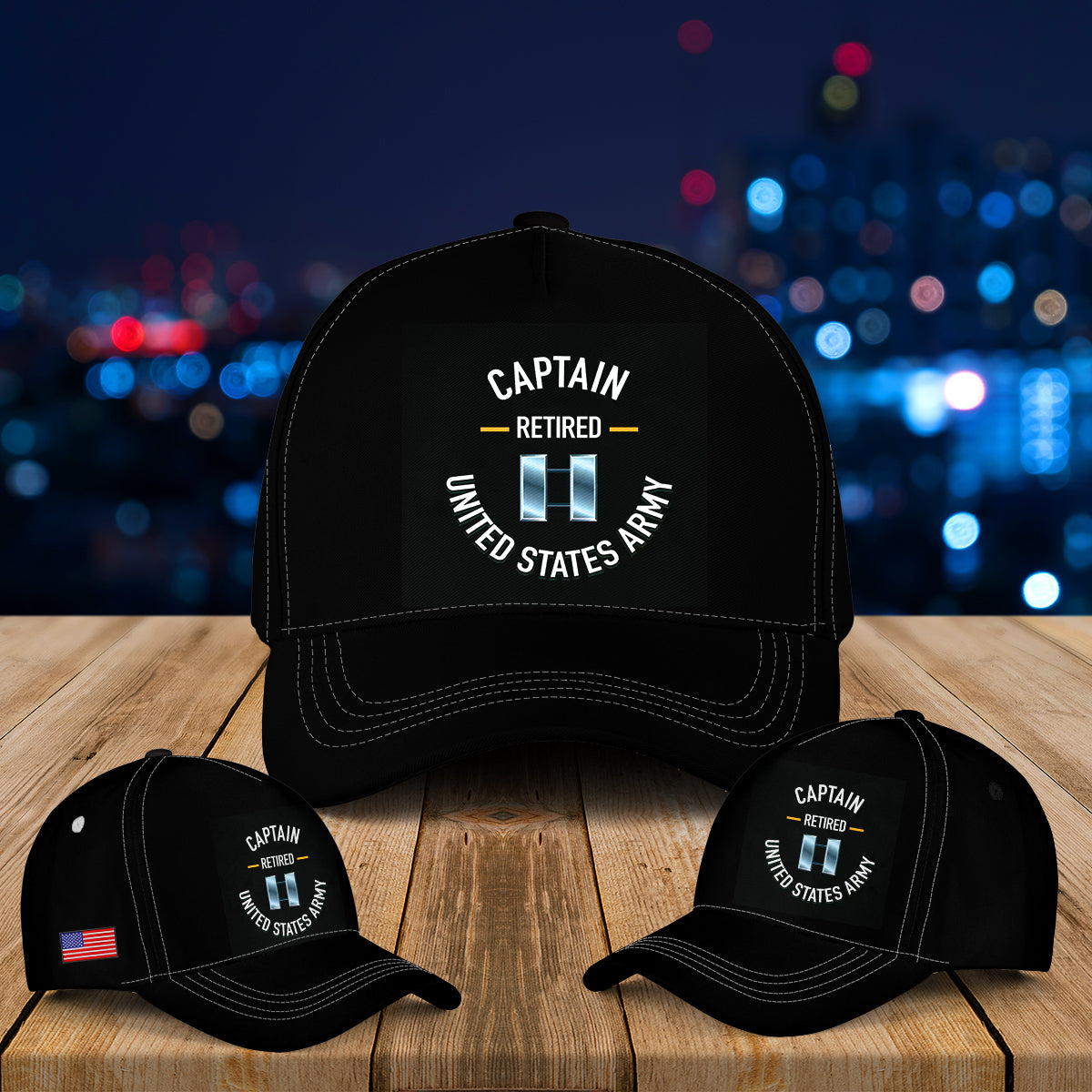 US Army Captain CPT Army Retired Baseball Cap
