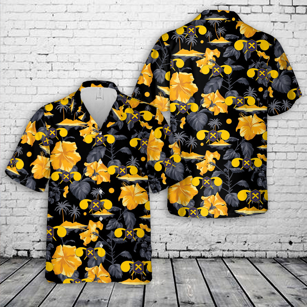 US Army Chemical Corps Branch Insignia Hawaiian Shirt