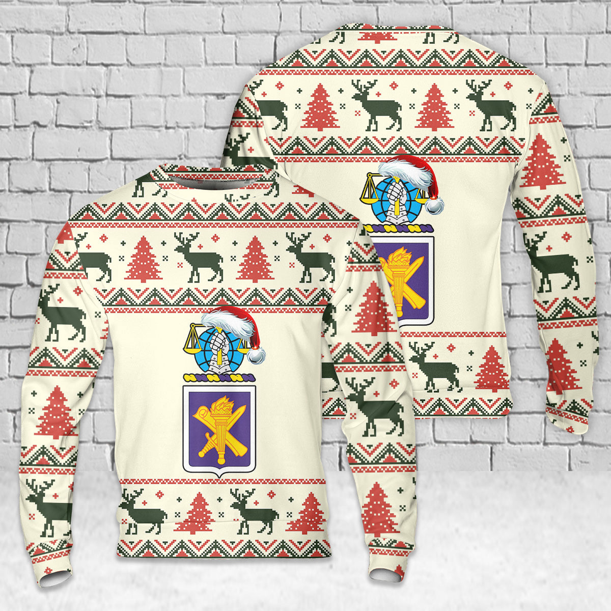US Army Civil Affairs Branch Christmas AOP Sweater