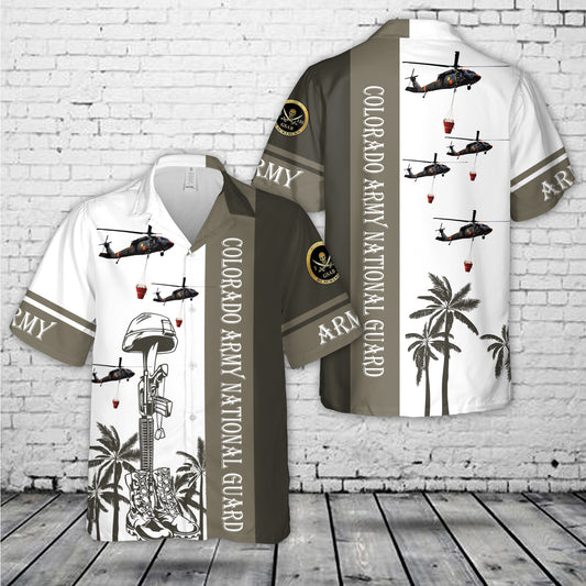 US Army Colorado Army National Guard 2-135th General Support Aviation Battalion (2-135th GSAB) UH-60 Black Hawk Hawaiian Shirt