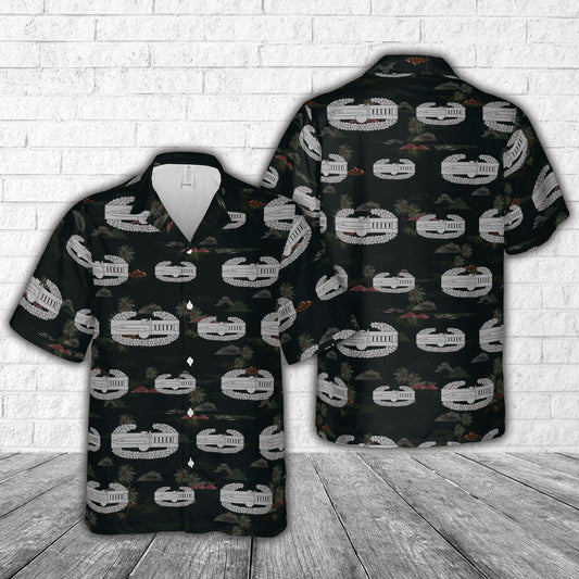 US Army Combat Action Badges Hawaiian Shirt