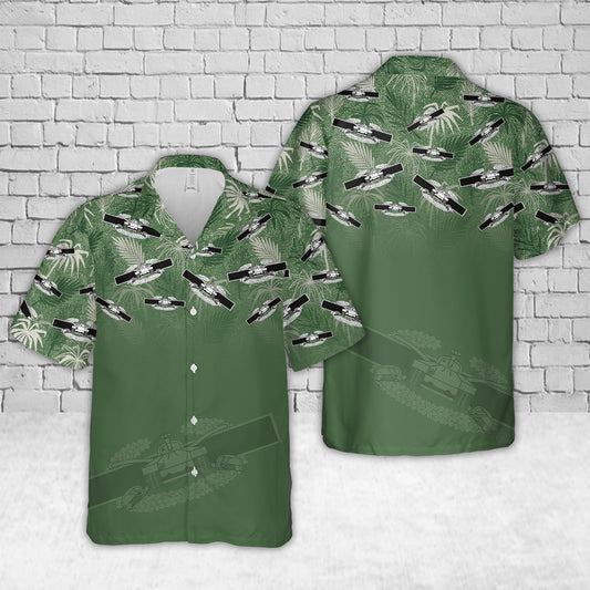 US Army Combat Armor Badge Hawaiian Shirt