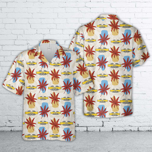 US Army Combat Cavalry Badge Hawaiian Shirt