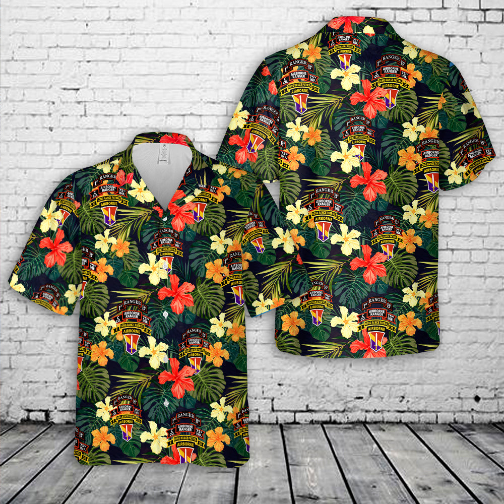 US Army Company C (Airborne Ranger), 75th Infantry Hawaiian Shirt