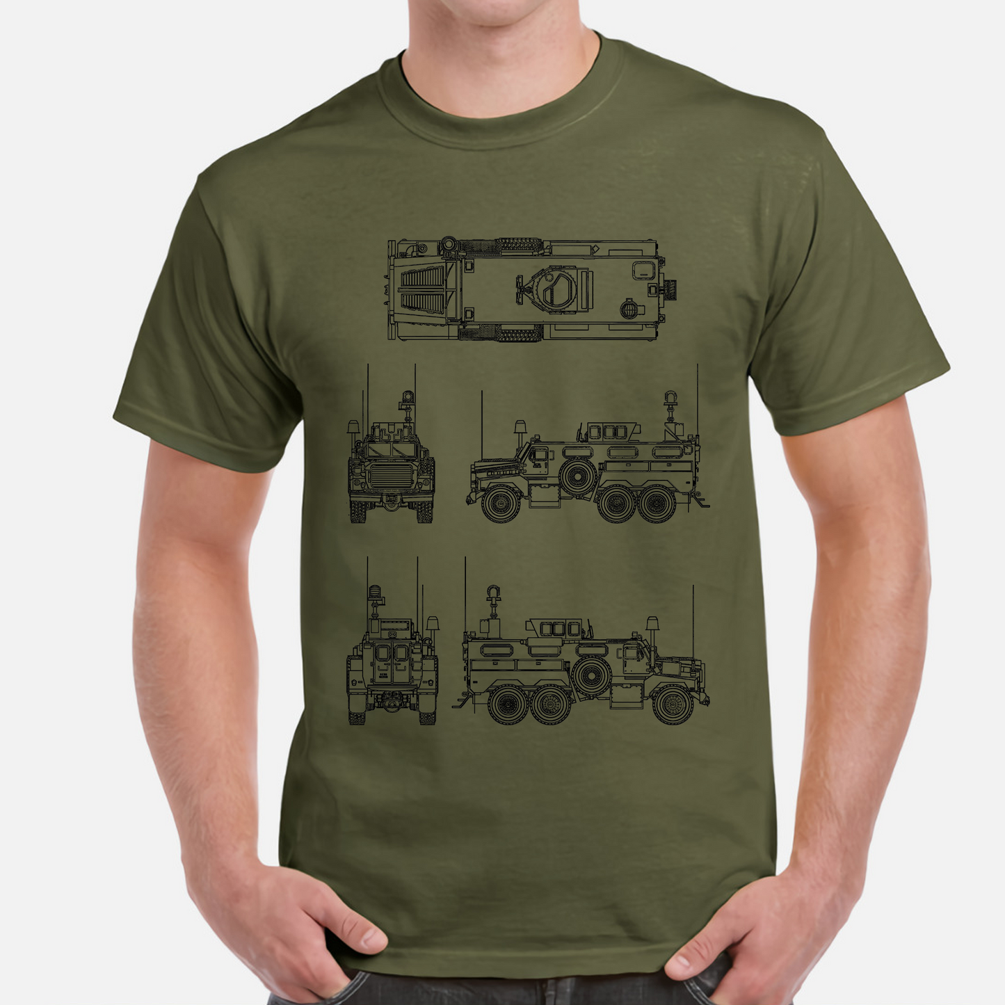 US Army Cougar MRAP Classic Unisex T-Shirt Gildan 5000 (Made In US)