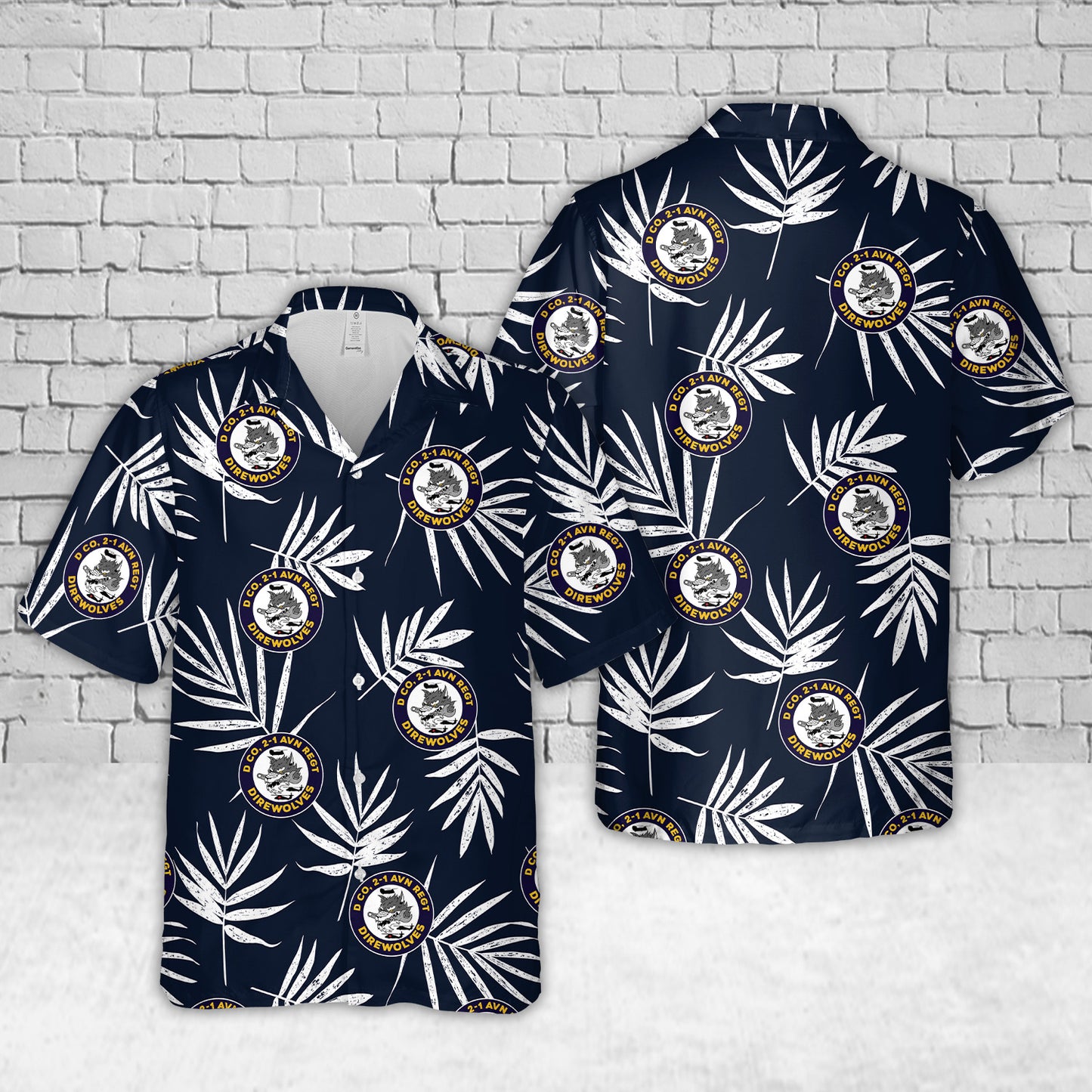 US Army D Co. 2-1 GSAB DIREWOLVES Hawaiian Shirt