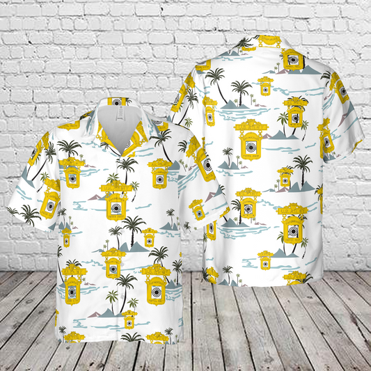 US Army Dist. Pistol Shot Badge Hawaiian Shirt