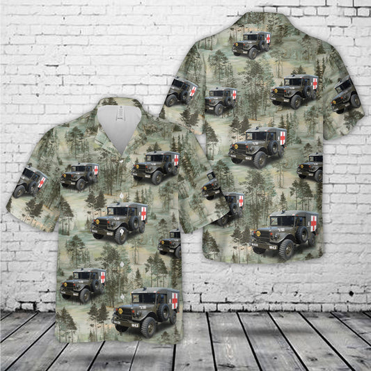 US Army Dodge M43 Ambulance (3/4 ton) Hawaiian Shirt