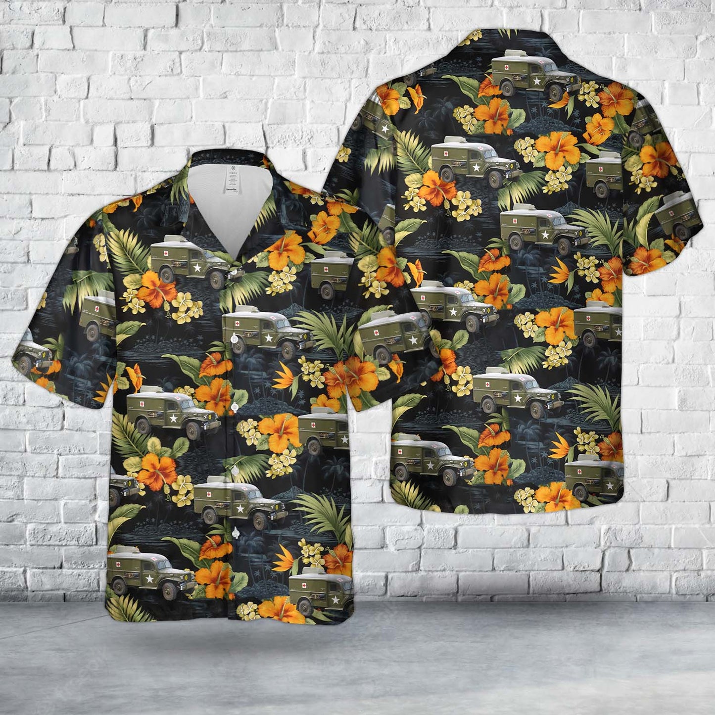 US Army Dodge T214-WC54 Ambulance Hawaiian Shirt