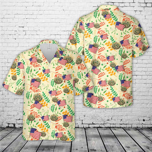 US Army Drill Sergeant Identification Badge Hawaiian Shirt