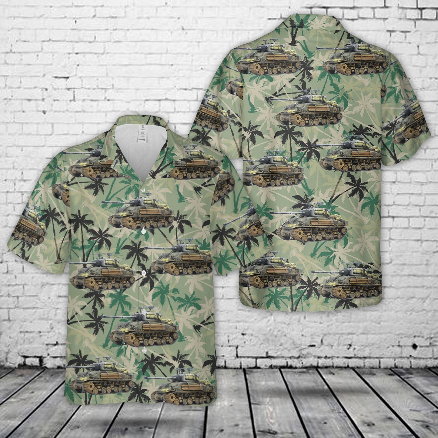 US Army Easy Eight M4A3E8 Sherman tank WW2 Hawaiian Shirt