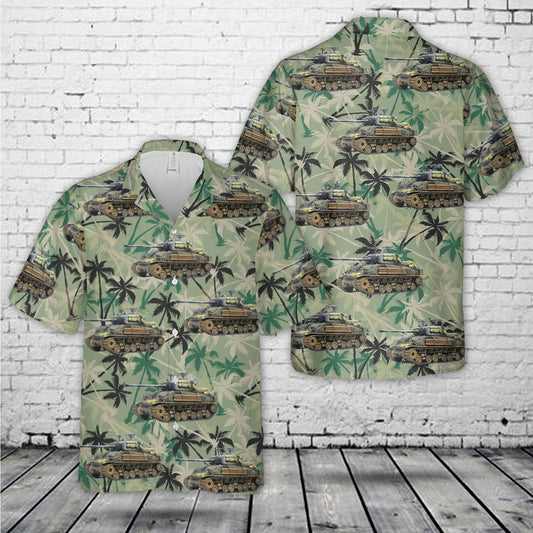 US Army Easy Eight M4A3E8 Sherman tank WW2 Hawaiian Shirt