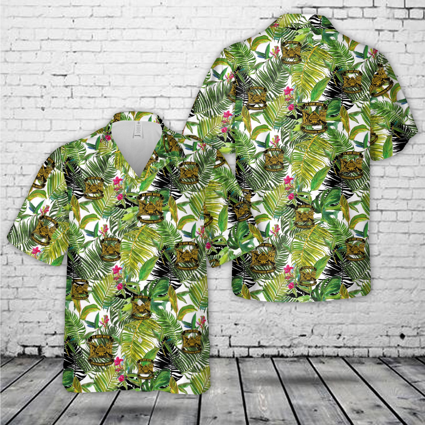 US Army Engineering Divers Hawaiian Shirt