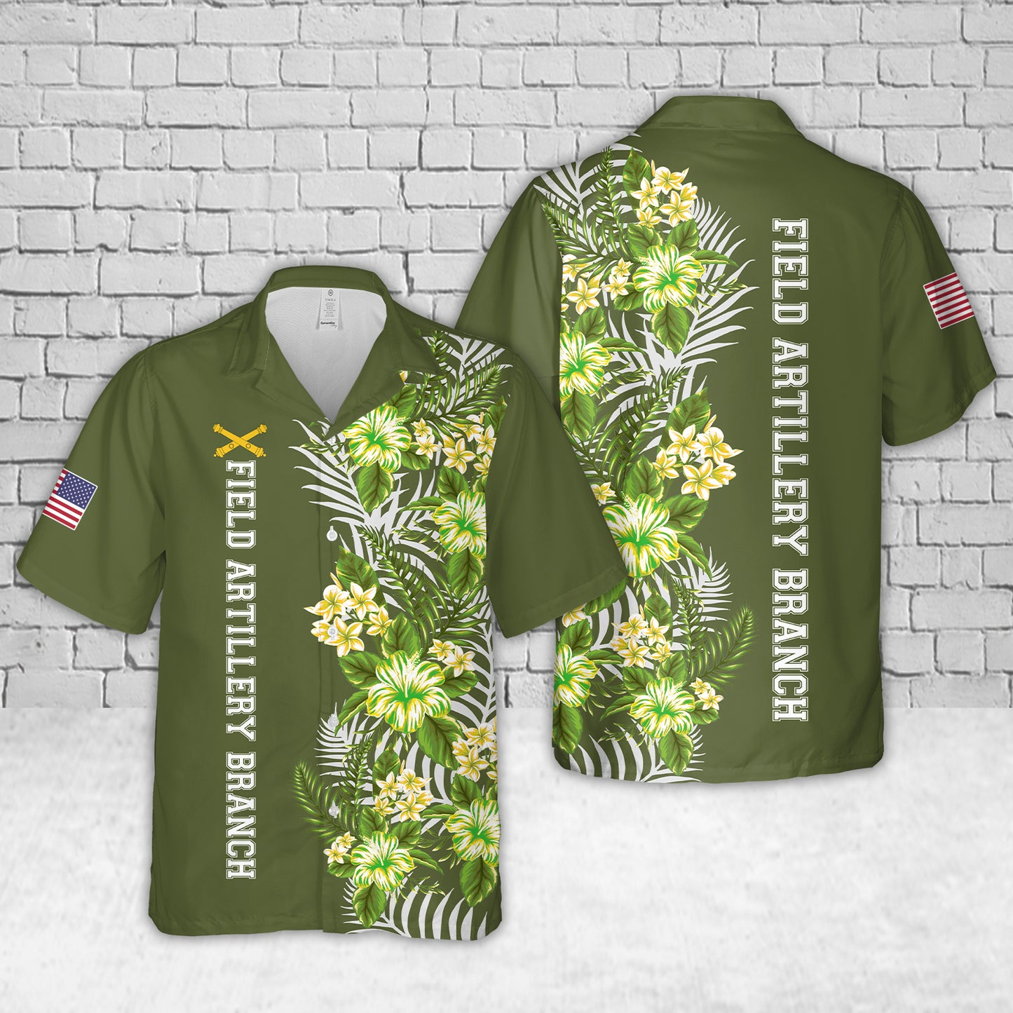 US Army Field Artillery Branch Hawaiian Shirt