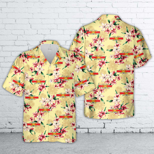 US Army Field Artillery Combat Artilleryman Badge Hawaiian Shirt