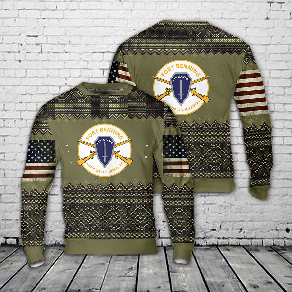 US Army Fort Benning Home Of The Infantry Christmas Sweater
