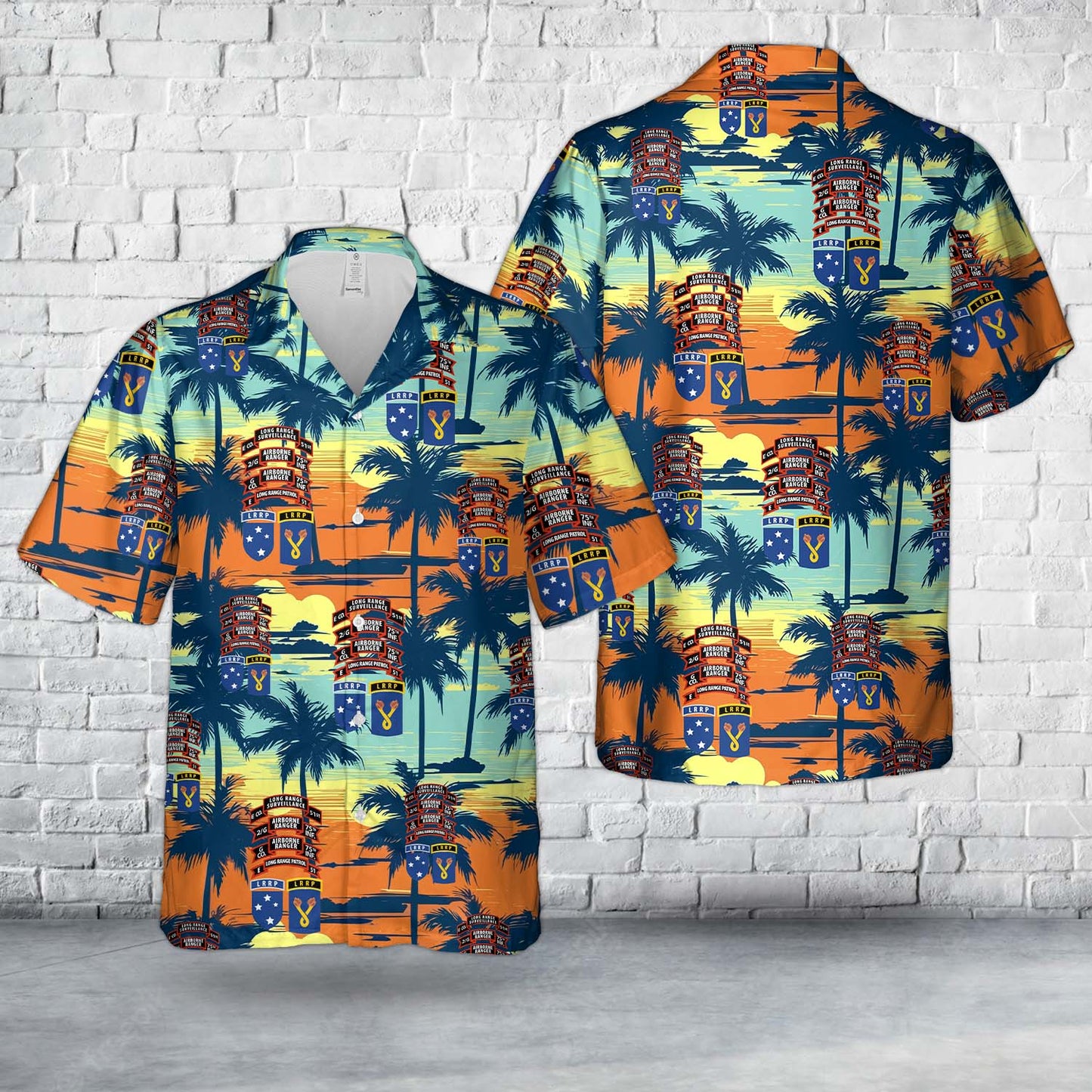 US Army G Company (RANGER), 75th Infantry (AIRBORNE), Americal Division Hawaiian Shirt