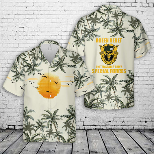 US Army Green Beret Special Forces Hawaiian Shirt