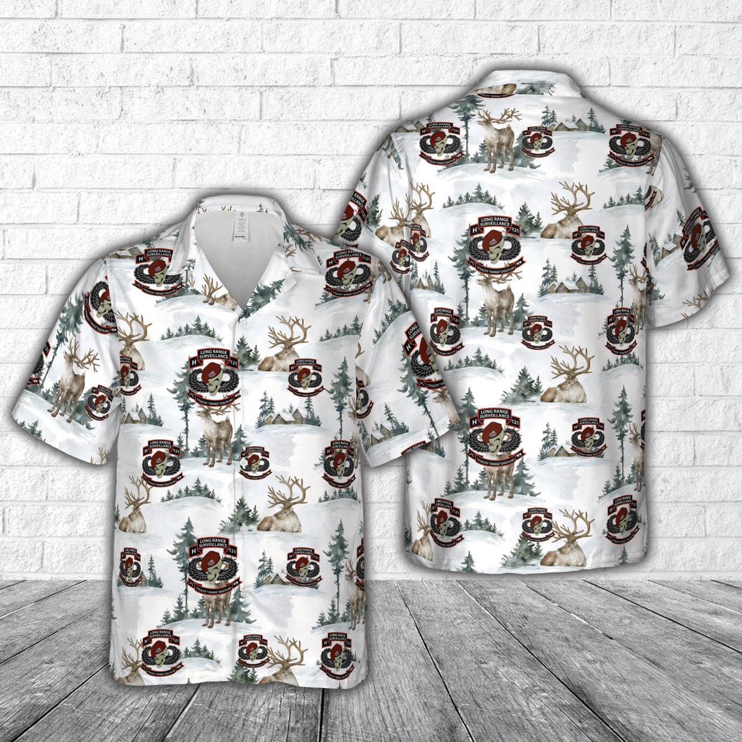 US Army H/121 Long Range Surveillance Christmas Hawaiian Shirt