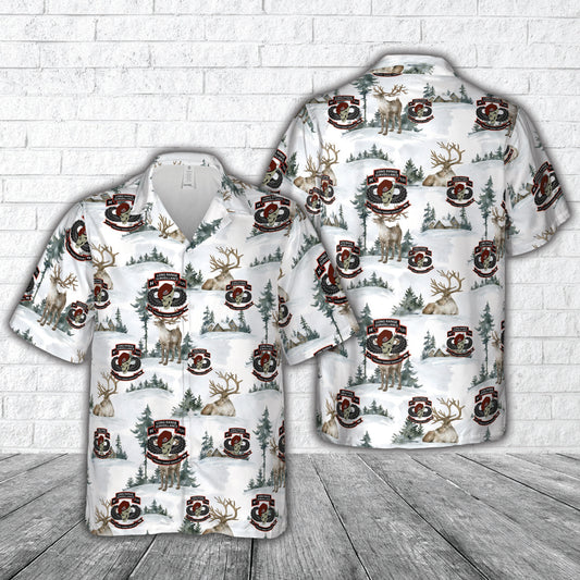 US Army H/121 Long Range Surveillance Christmas Hawaiian Shirt
