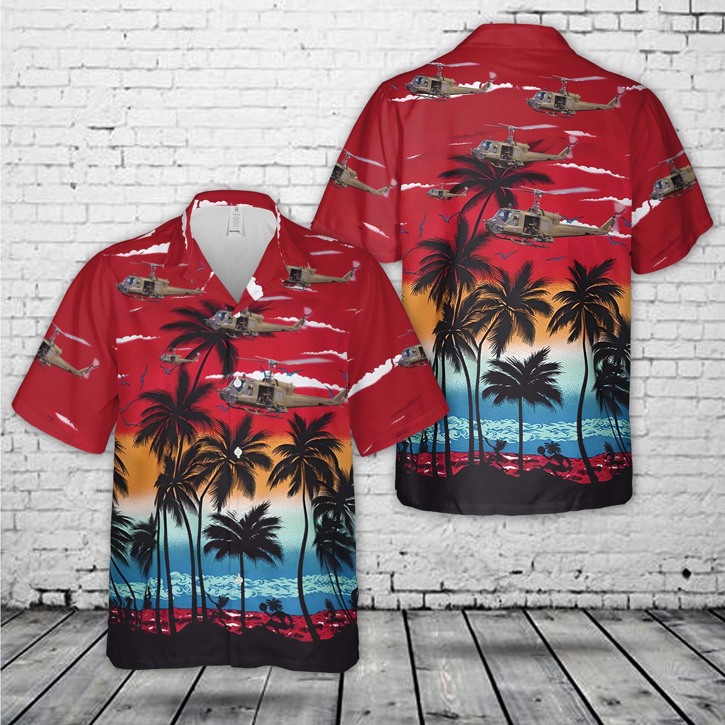 US Army Hueys over ‘Nam Hawaiian Shirt