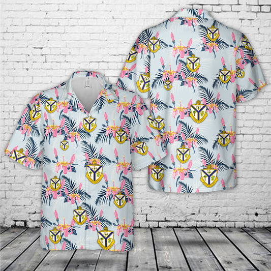 US Army Illinois Army National Guard, 132nd Infantry Regiment (132nd IR) Hawaiian Shirt