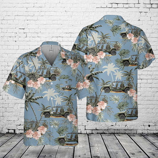 US Army Infantry Squad Vehicle Pocket Hawaiian Shirt