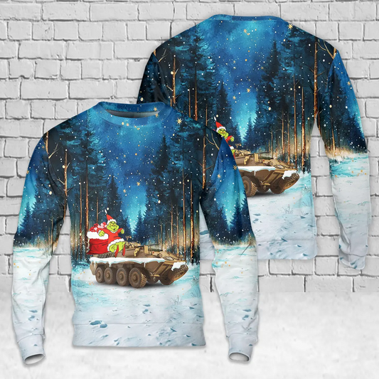 US Army LAV-25 AOP Christmas Sweater