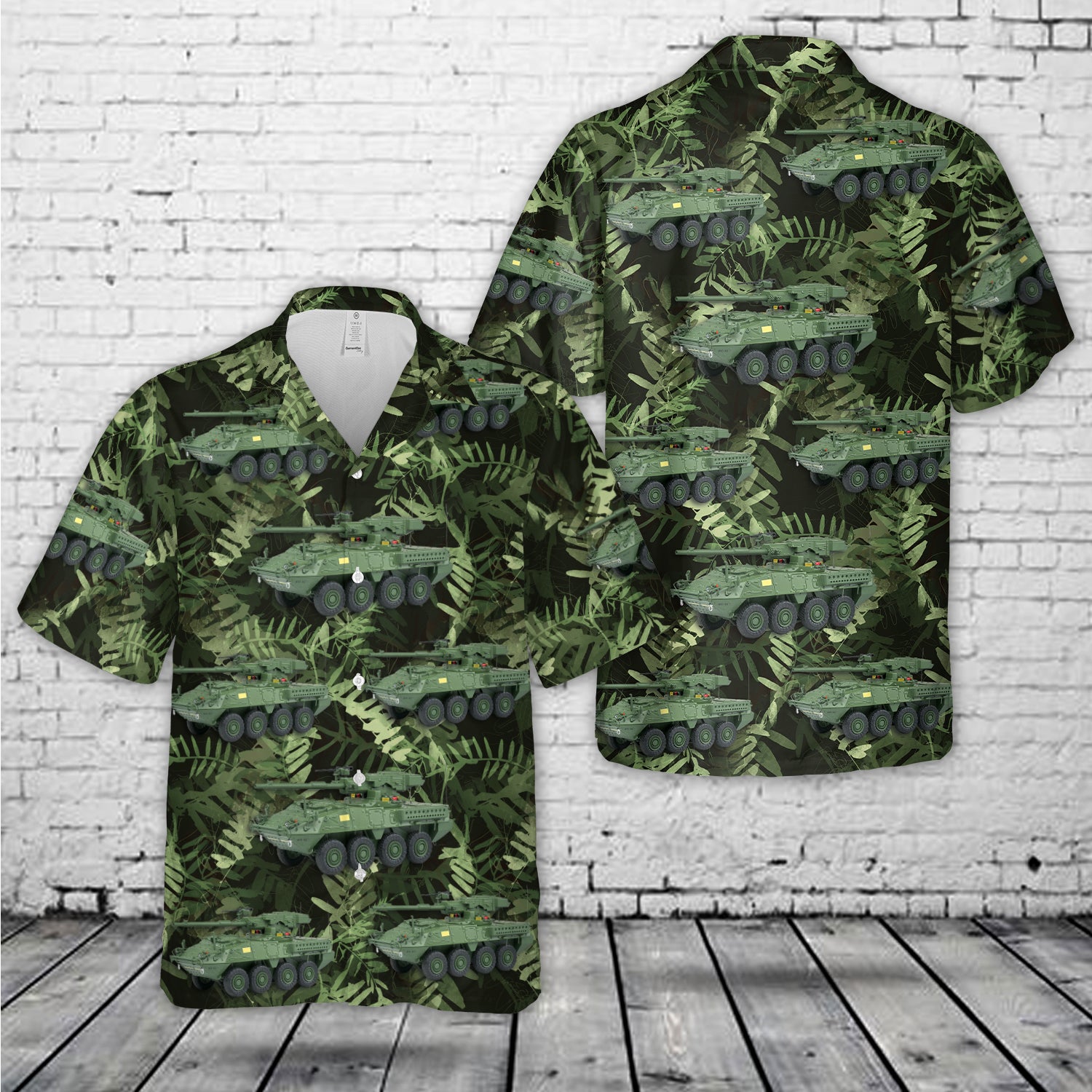 US Army M1128 Stryker MGS Hawaiian Shirt