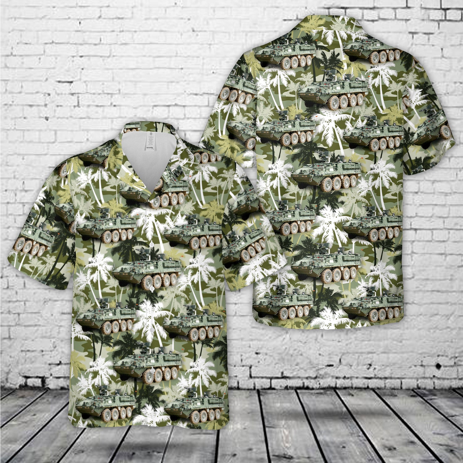 US Army M1130 Stryker Command Vehicle Hawaiian Shirt